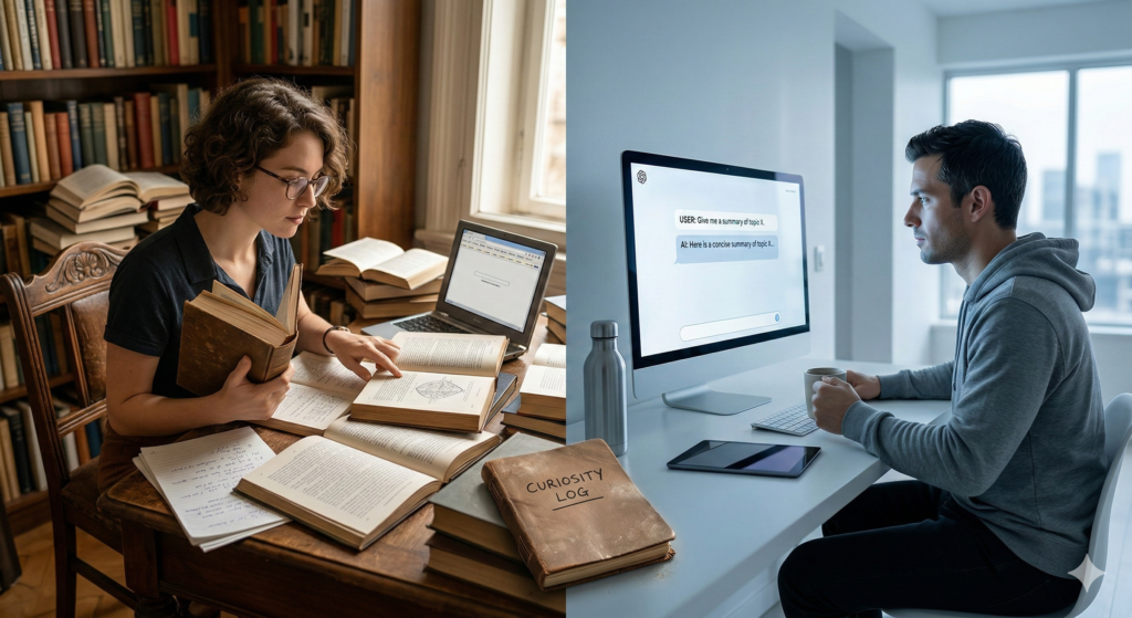 research habit due to AI